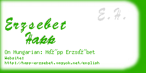 erzsebet happ business card